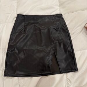 Vero Moda Black Faux Leather Pencil Skirt